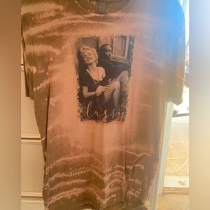 Bleach splattered graphic tee